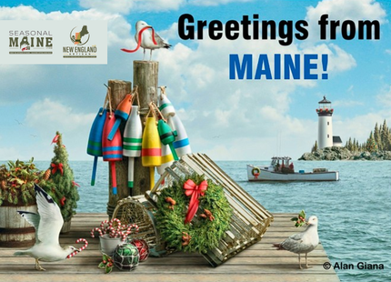 Maine Holiday Holiday Helpers Postcard 5x7
