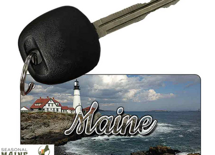 Maine Lighthouse Beach Key Chain