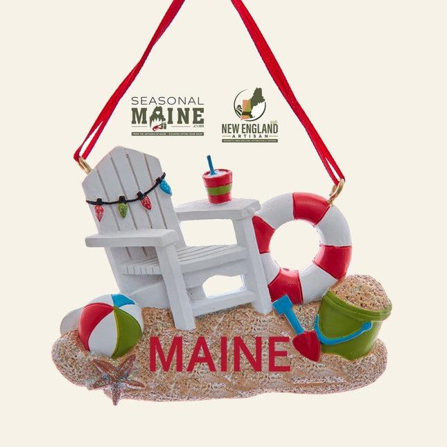 Beach Chair Ornament  2.5" Coastal Holiday Decor